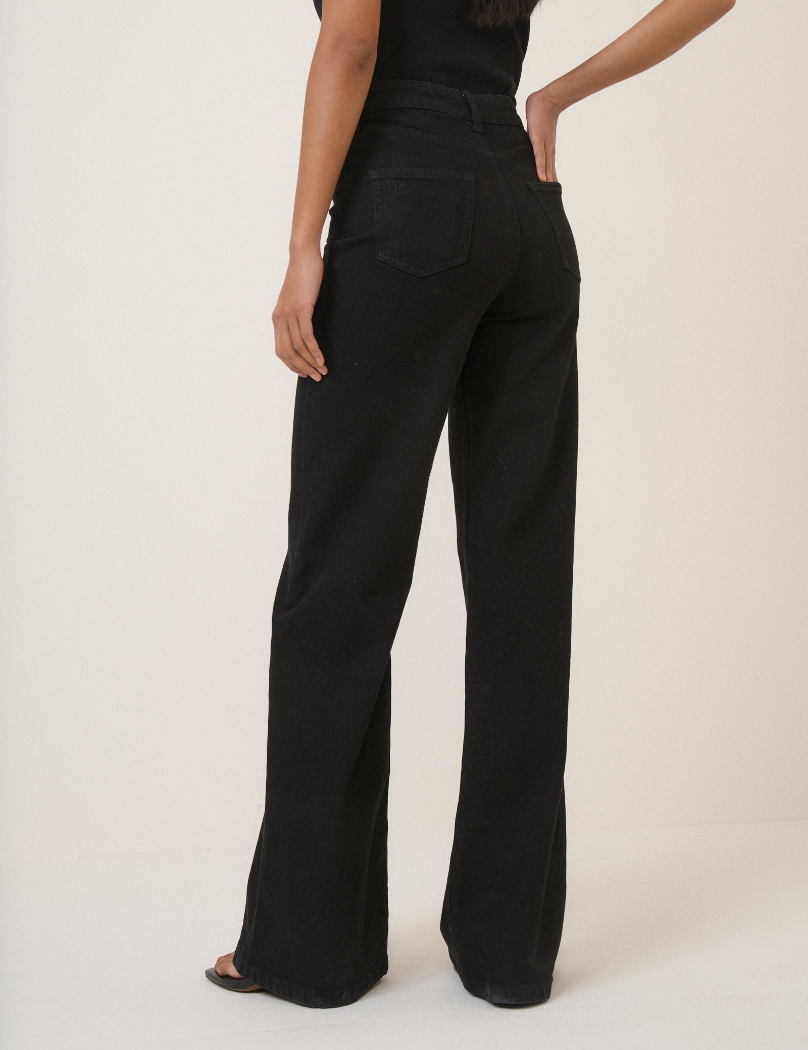 Black High Rise Soho Wide Leg Jeans