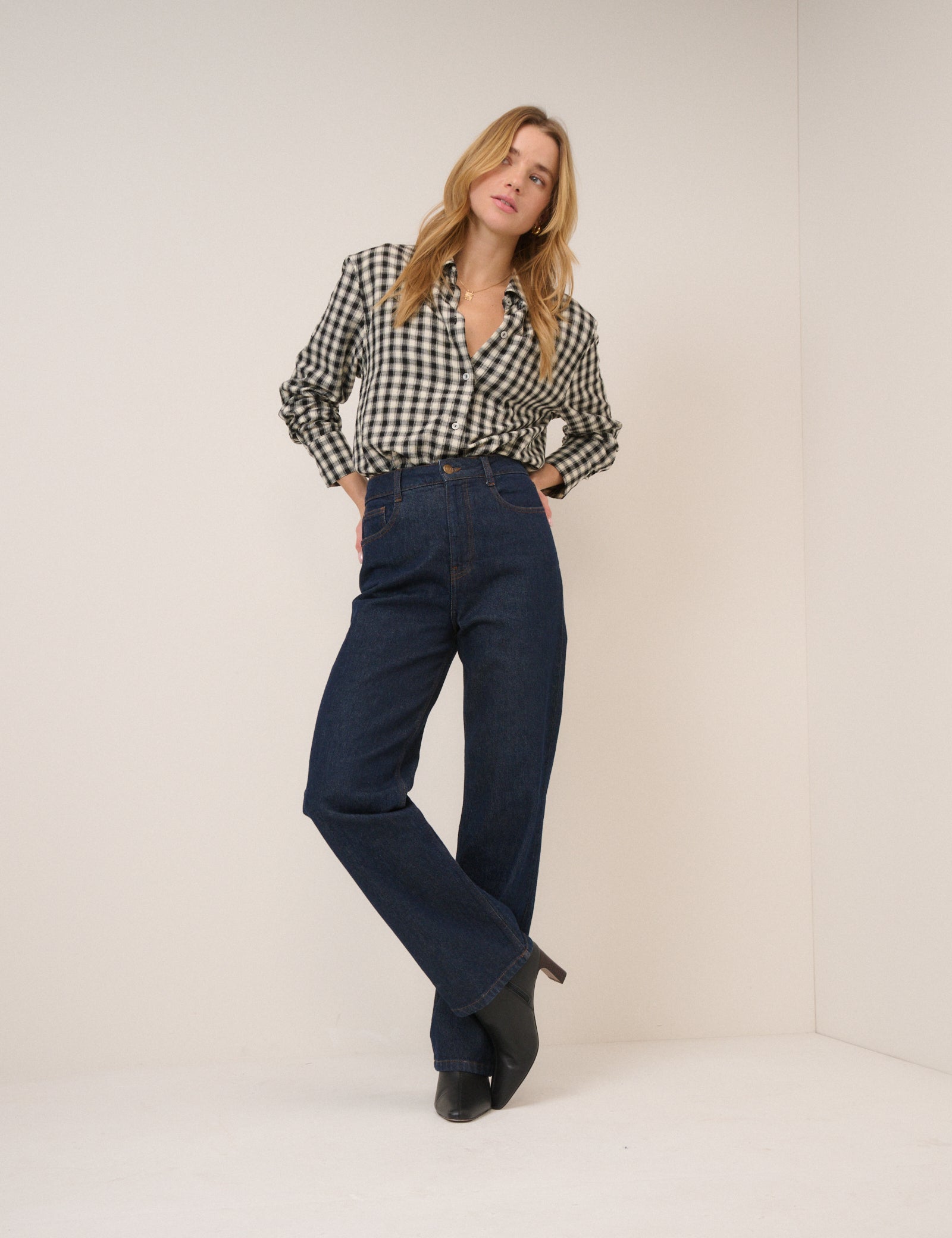 Black Gingham Shirt