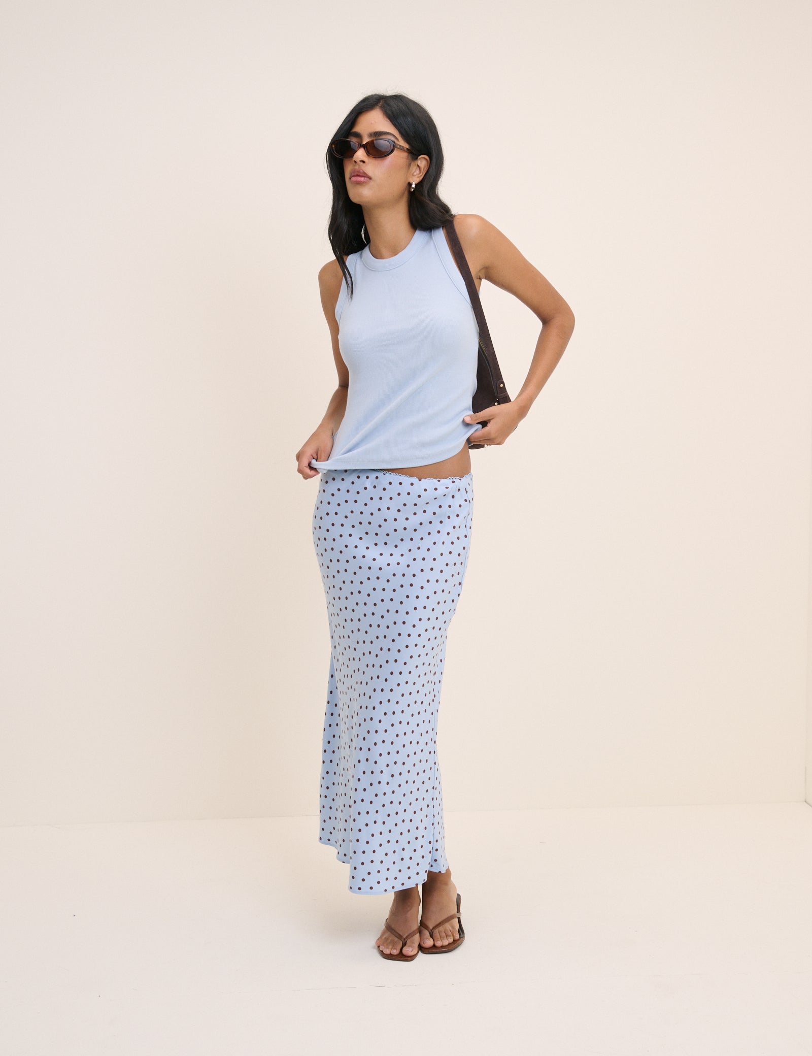 Baby Blue Ribbed Racer Vest