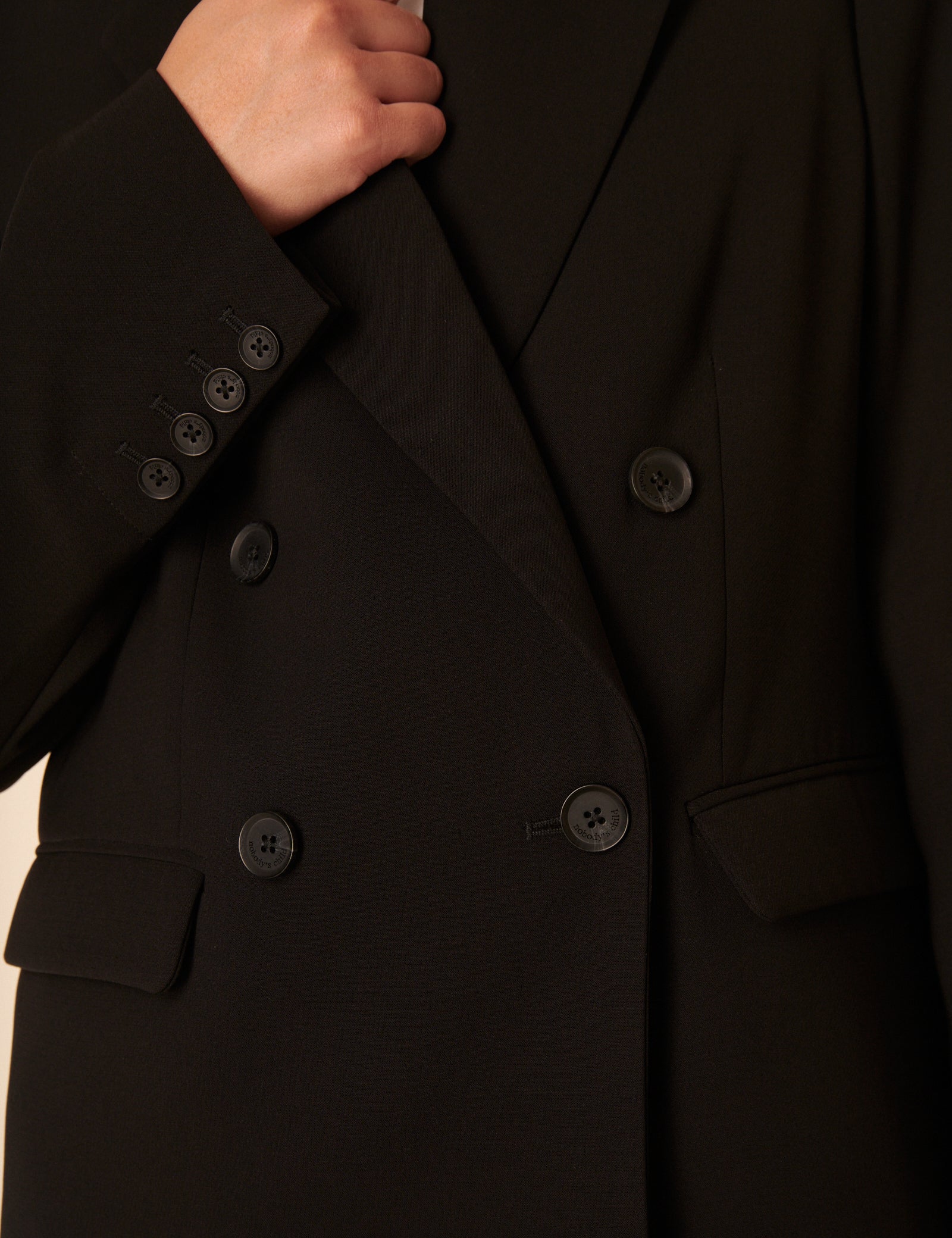 Black Double Breasted Blazer